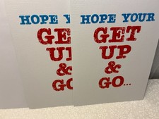 Get Well Avanti Cards New Wenvelopes Lot 2 Hope Your Get Up Go Get Up And