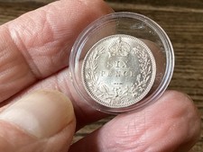 1887 EF/AUNC  Wreath Reverse Queen Victoria Silver Sixpence – Jubilee Head (8008