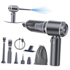 Car Vacuum Portable Cordless 20000PA High Power 4-in-1 Compressed Air Silver