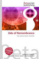 Lambert M. Surhone (U. A.) | Ode Of Remembrance | Taschenbuch | Englisch (2026)