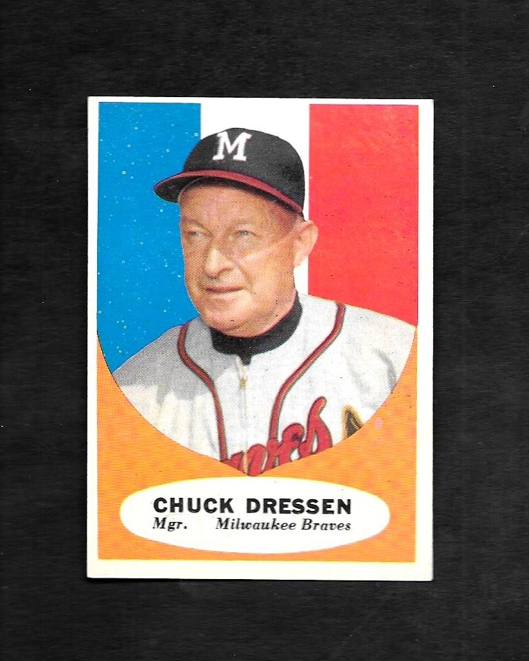 1961 TOPPS #137 CHUCK DRESSEN - NM/MT OR BETTER - 3.99 MAX SHIP COST