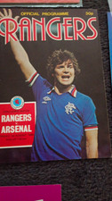 Rangers v Arsenal Official Programme Challenge Match 1 Aug 1980 Good Condition