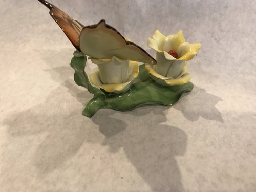 Vintage HEREND UNGARN Porzellan NATUR SCHMETTERLINGE AUF BLUMEN # 9301 - Bild 4 von 7