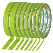 Pinstripe Tape - 8 Rolls, 1/8, 1/4, 1/2 Inch, Green, Pinstriping, Paint, Wall, D