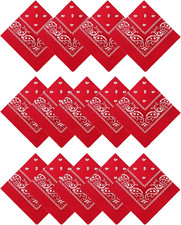 14 pieces Bandanas Paisley Print Novelty Headband Cowboy Headwraps Scarfs Hair H