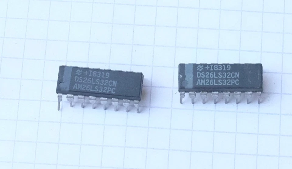2x National Semiconductor AM26LS32PC DS26LS32CN circuit intégré DIP-16. Lot de 2 - Photo 2/4