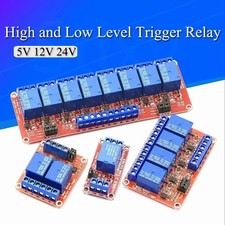 DC 5V 12V 24V 1-8 Channel Relay Module Board Shield with Optocoupler   High and