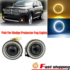 Pair 3 Inch For Dodge Projector Fog Lights White Yellow Halo Angel Eye Rings Pair 3 Inch For Dodge Projector Fog Lights White Yellow Halo Angel Eye Rings