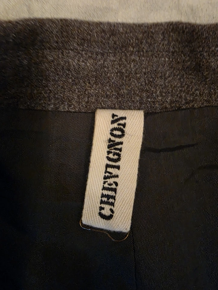 Vintage Women's CHEVIGNON Wool Tweed Blazer Leather Elbow Patches Jacket Size L - Image 2 of 4