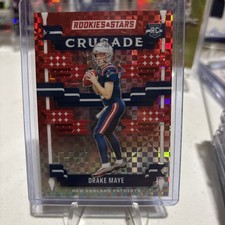 2024 Panini Rookies & Stars Drake Maye Crusade RC Red Plaid #C-DME Patriots