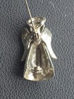 Signed Angel Pin, Gold Tone Metal w/ Clear Crystal Rhinestones  Made by DODDS — photo 3