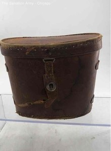 Vintage Field Glasses Leather Brass Optical Binoculars With Case