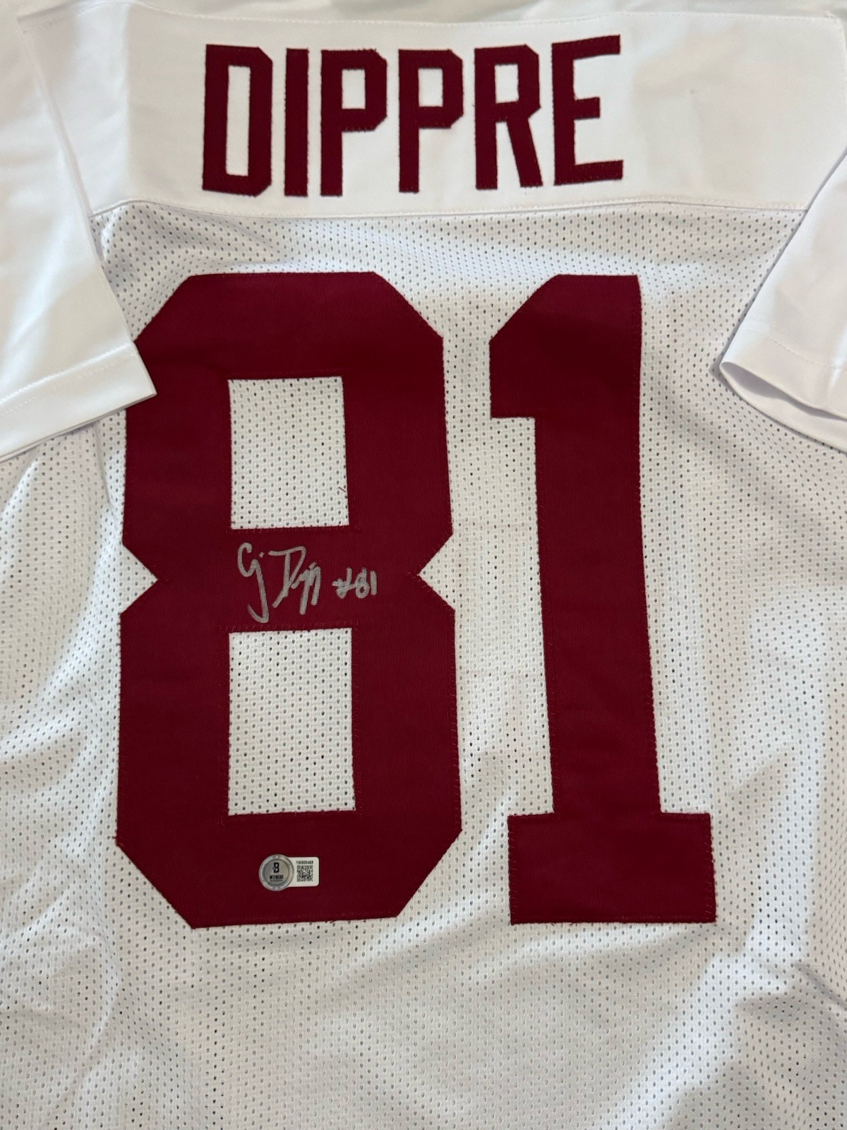 Cj Dippre Autographed Signed Alabama Crimson Tide Football Jersey Beckett COA 