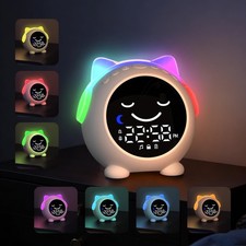 Kids Alarm Clock for Sleep Training,Sleep Trainer,Ok to Wake Clock,Cute Cat A...