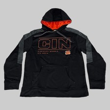 NFL Cincinnati Bengals Hoodie AFC North Sweatshirt Pullover SZ M Black 1802967