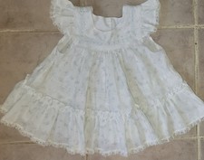 Vintage Bryan Toddler White Floral Lace Trimmed Girl s Size 2T Party Dress