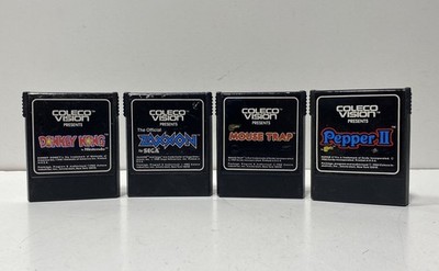 ColecoVision Game Bundle: Donkey Kong, Zaxxon, Mouse Trap & Pepper II
