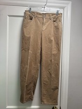 Eileen Fisher Camel Corduroy Pants Womens Size XS Organic Cotton Straight Leg