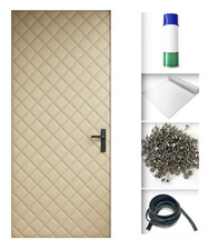 IMBOTTITURA PORTA BEIGE rivestimento porta isolamento porta isolamento acustico porta guarnizione porta