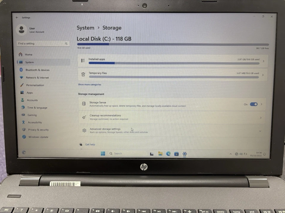 HP Laptop Notebook 250 G6 Intel i5-7020u 4GB RAM 120GB Win 11 DEAD BATTERY READ - Image 4 of 4
