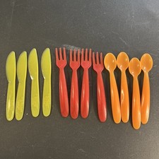 Vintage Greenbrier International Toddler Utensil Set Of 4 Plastic