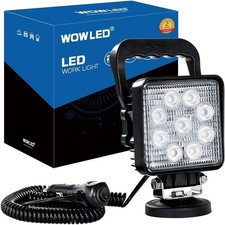 27W Portable LED Work Light Flood Lamp with Magnetic Base for Car, Off-Road, ...
