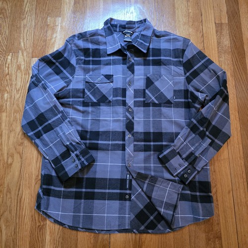 Nike SB Flanellhemd Herren 3XL grau kariert Skateboarding Langarm Knopfleiste