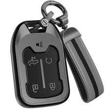 for Chevy/GMC Key Fob Cover Accessories, Matte 5 Buttons Matte Gray-5 Buttons