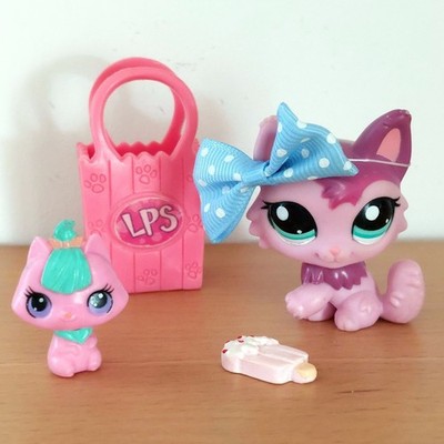 Original LPS Littlest Pet Shop #2465 Osterei rosa Perser Wolf Katze 3076 Baby
