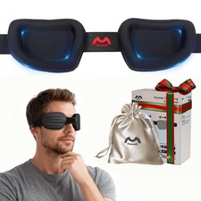 100 Blackout Sleep Eye Mask - Adjustable Soft Sleeping Mask for Dry Eyes
