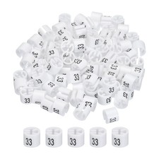 Clothes Hanger Marker Colored Hanger Sizer Number 33, White 100 Pcs