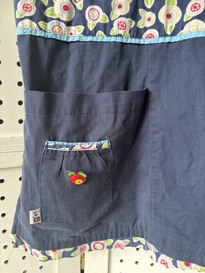 Uniforme Médico Mary Engelbreit Corto SLV Top Azul Marino Floral Para Mujer XL Foto 3 de 4