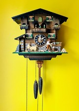 German Cuckoo Clock - Chalet with Water Wheel...