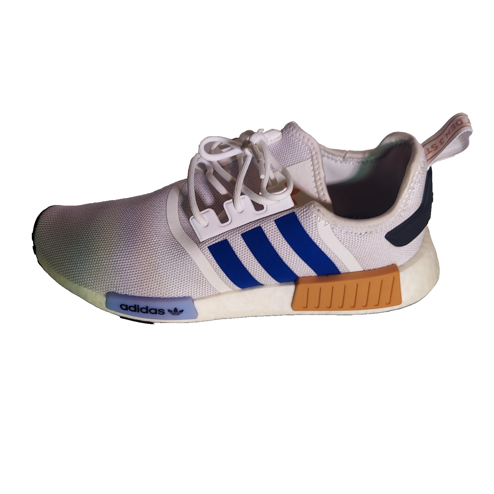 NEW Adidas Men's SIZE 9 NMD_R1 Cloud White Blue Black Gum Running Shoe ID9767 image 4