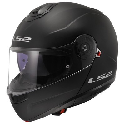 LS2 Strobe II Modular Motorcycle Helmet Solid Matte Black Large