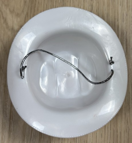 CAPPELLO DA COWBOY BIANCO LL Surprise OMG Remix Lonestar 2020 con finiture argento solo - Foto 5 di 5