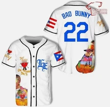 Bad Bunny Baseball Jersey Puerto Rico Baseball Outfit For Bad Bunny Lovers