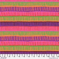 Zipper Stripe, Red - Kaffe Fassett Collective Quilt Fabric 100 Cotton By Yard