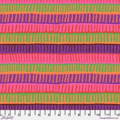 Zipper Stripe, Red - Kaffe Fassett Collective Quilt Fabric 100% Cotton By Yard