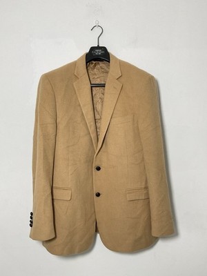 BROOKS BROTHERS LORO PIANA 100% Camel Hair Sport Coat Blazer Size.46L EC