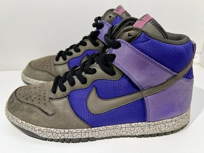 Nike SB Dunk High Men's Size 10 Premium Earthquake Purple/Gray Pre Owned Rep Box