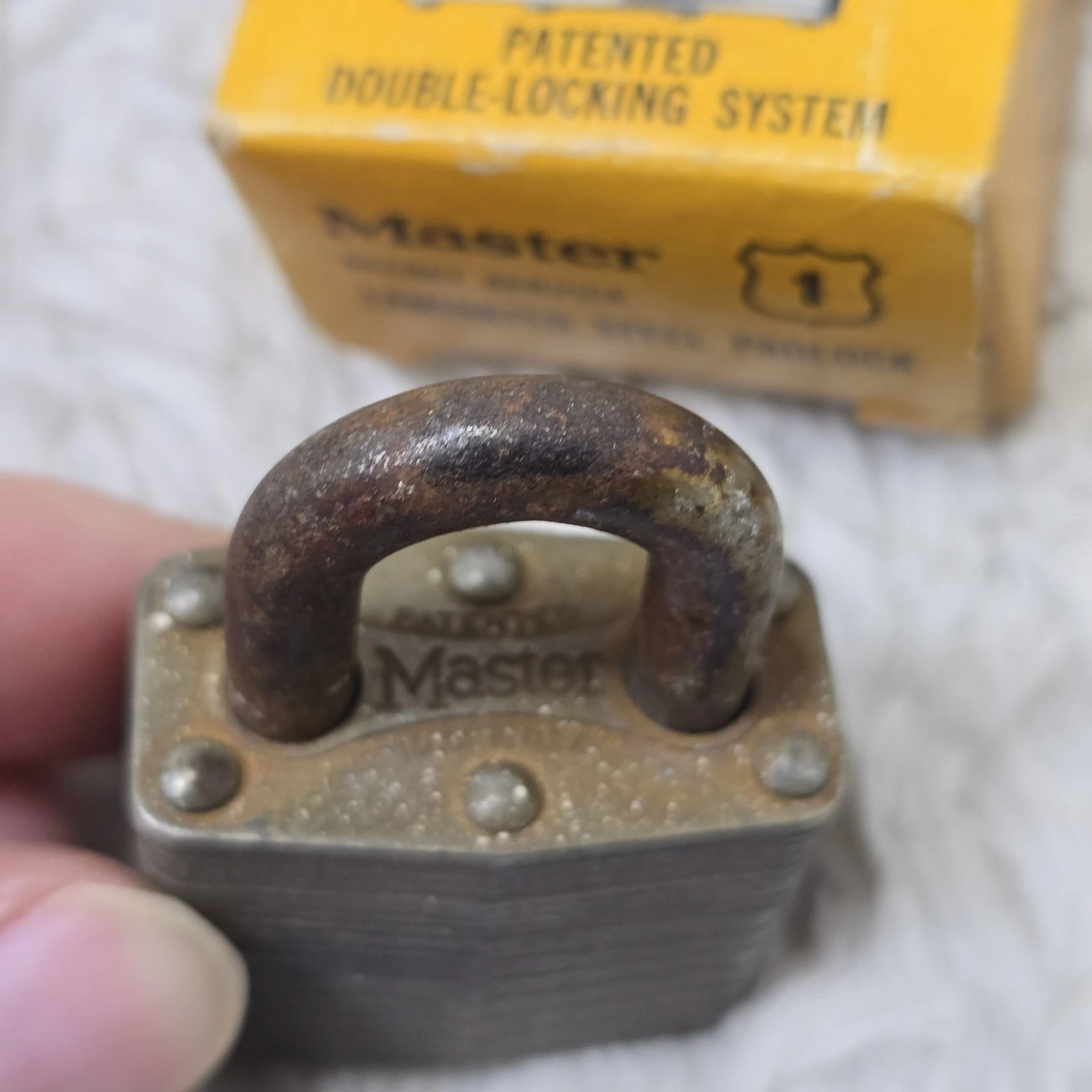 Vintage Master Lock Lot of 4 Milwaukee Steel Padlock Missing Two Keys Boxes image 7