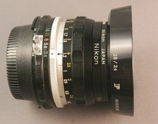 Nikon Nikkor-H Auto 28mm f/3.5 Manual Focus Wide Angle Ai Converted Lens MINT