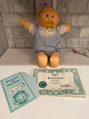 Cabbage Patch Kid Preemie Doll - orig outfit w/birth certificate