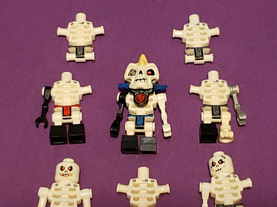 乐高骷髅迷你人偶套装 Ninjago Skulkin Nuckal Kruncha Frakjaw Chopov 零件 — 第 3/4 张图片