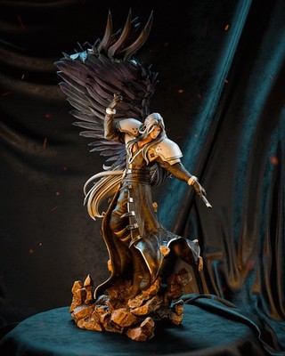 3D gedruckte 16K Resin Sephiroth Statue CA3D | Maßstab 1:6 | UNBEMALT