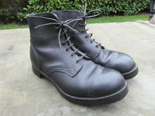 Original WW2 type British Army Black Ammo Ankle Boots Pebble Leather Size 9