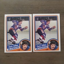Two (2) 1984-85 Topps #94 Clark Gillies New York Islanders