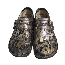 Alegria Alli Rome Metallic Paisley Double Buckle Clogs Womens EU 39 US 9