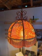 Authentic 1960s Bohemian Hanging Lamp Paisley Psychedelic Vintage Lighting